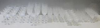 Large Grouping of Stemware. Including English