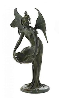 * A French Cast Metal Figure, Height 19 inches.