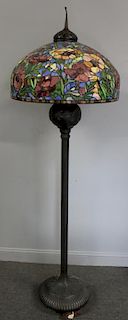 Dale Tiffany Patinated Metal Standing Lamp.