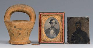 Lot 184: Andersonville Prison Civil War Carving and Soldiers, TN History