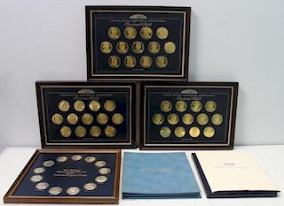 STERLING. Grouping of Franklin Mint Presidential
