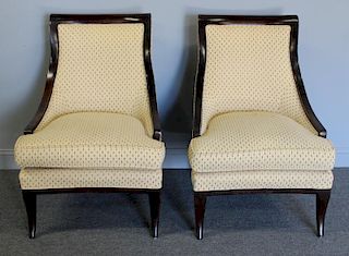 Pair of Fine Quality Custom Upholstered Chairs.