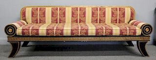 Empire Style Gilt and Lacquered Sofa