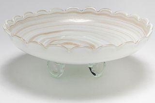 Murano Glass White & Copper Centerpiece, Venetian