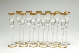 Georgian-Style Twist Liqueur Glasses, 12