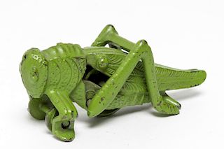 Hubley Cast Iron Grasshopper Pull Toy, 1920s