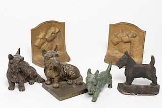 Scottish Terrier Metal Bookends & Figurines