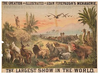 Adam Forepaugh’s Largest Show in the World. The Creation.