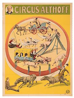 Circus Althoff. Trained Animals Circus Poster.