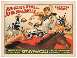 Ringling Brothers and Barnum & Bailey. The Hannefords. Champion Riders of All Europe.