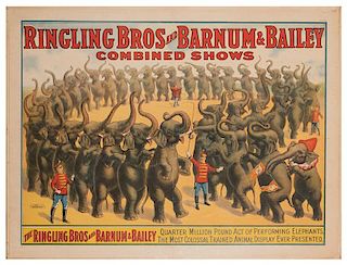 Ringling Brothers and Barnum & Bailey. Quarter Million Dollar Pound Act of Performing Elephants.