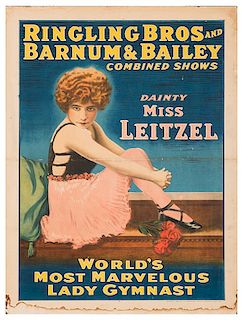 Ringling Brothers and Barnum & Bailey. Dainty Miss Leitzel. World’s Most Marvelous Lady Gymnast.