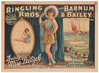 Ringling Brothers and Barnum & Bailey. Dainty Miss Leitzel. World’s Most Marvelous Lady Gymnast.