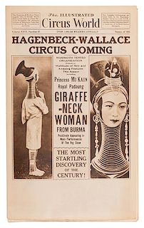 Ringling Brothers and Barnum & Bailey Combined Shows. Princess Mu Kaun. Giraffe-Neck Woman from Burma.