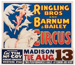 Ringling Brothers and Barnum & Bailey Circus. Equestrienne on Horse.