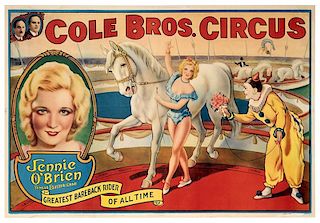 Cole Bros. Circus. Jennie O’Brien. Greatest Bareback Rider of All Time.