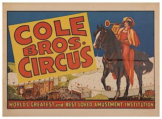 Cole Brothers Circus Poster.