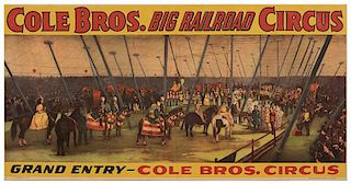 Cole Brothers Big Railroad Circus Grand Entry Poster.
