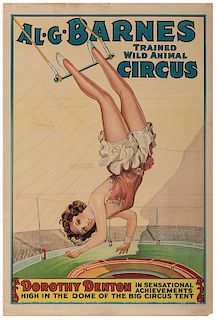 Al. G. Barnes Trained Wild Animal Circus. Dorothy Denton.