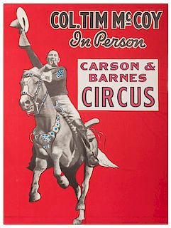 Carson and Barnes Circus. Colonel Tim McCoy.