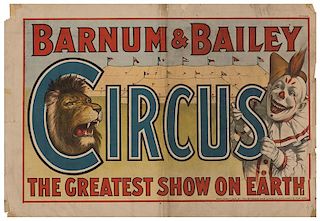 Barnum & Bailey Circus The Greatest Show on Earth Circus Poster.