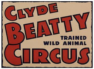 Two Clyde Beatty Circus Posters.