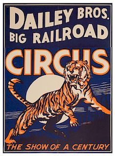 Dailey Brothers Big Railroad Circus Poster.