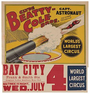 Clyde Beatty-Cole Brothers World’s Largest Circus. Captain Astronaut.