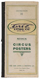 Erie Litho. Co. Catalogue H. Stock Circus Posters.