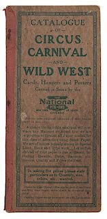 National Printing & Engraving Catalogue of Circus, Carnival and Wild West Cards, Hangers, and Posters.