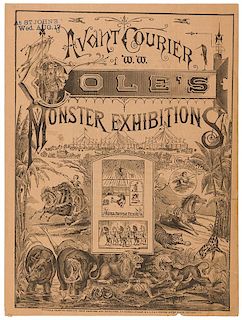 W.W. Cole’s Monster Exhibitions Courier.