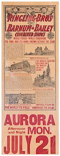 Collection of 5 Ringling Bros. / Barnum & Bailey Circus Broadsides.