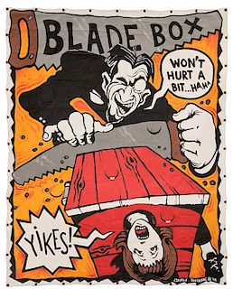 Blade Box. Painted Canvas Sideshow Banner.