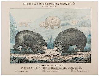 Barnum & Van Amburgh Museum & Menagerie Co. Poonah Bears from Hindoostan.