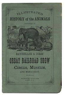Pair of Menagerie Pitch Books. Illustrated and Descriptive History of Animals.