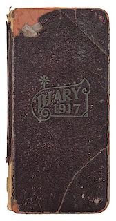 Barnum & Bailey Circus Route Diary, 1917.