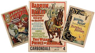 Barnum & Bailey Greatest Show on Earth. Trio of Programs and Courier.