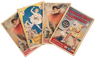 Set of Four Ringling Brothers and Barnum & Bailey Combined Shows Magazines and Daily Reviews. 1921-1925.