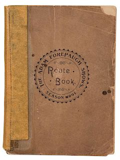 Season of 1891. Official Route Book of the Adam Forepaugh Shows.