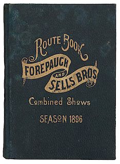 Route Book of the Adam Forepaugh and Sells Bros. Combined Shows. Season of 1896.