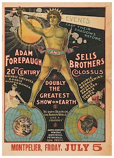 Adam Forepaugh and Sells Brothers. 20th Century Colossus Courier.