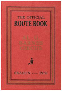 Al G. Barnes Circus. Route Book, Courier and Handbill.