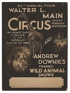 Collection of Assorted Vintage Circus Programs and Magazines.