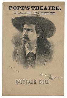 Buffalo Bill Portrait Handbill.