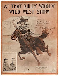 Young Buffalo Wild West Colonel Cummins Courier / At That Bully Wooly Wild West Show Sheet Music.