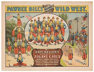 Pawnee Bill’s Wild West. Capt. Keller’s Wonderful Zouaves Girls.