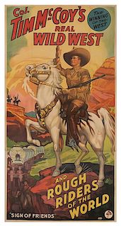 Col. Tim McCoy’s Real Wild West and Rough Riders of the World. Sign of Friends.