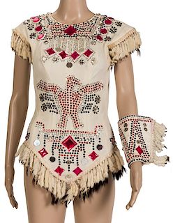 Unique “Native American” Dress with Faux Gemstones.