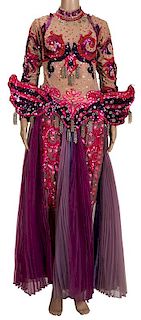 Purple and Fuchsia Scheherazade-Style Costume.