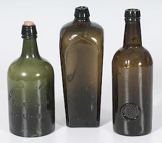 Olive Glass Bottles